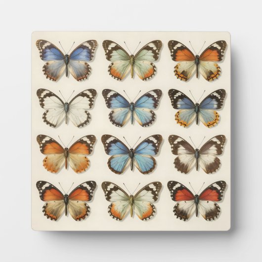Vintage Vlinderspecimen Collectie Fotoplaat (Voorkant)