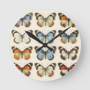 Vintage Vlinderspecimen Collectie Ronde Klok