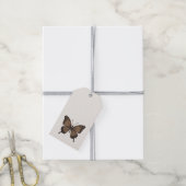 Vintage Vlindertag Cadeaulabel (Met Touw)