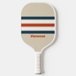 Vintage Vluchtdek Over de Baan met Naam Pickleball Paddle