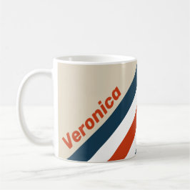 Vintage Vluchtdek Strepen met Naam Koffiemok