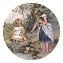 vintage "Voeding van de Eenden"