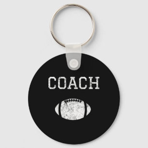 Vintage Voetbal Coach Grafisch Nieuwigheid Sleutelhanger