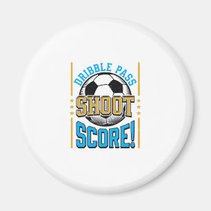 Vintage Voetbal Dribbel Pass Schiet Score Shirt De Magneet