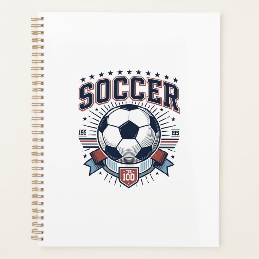 Vintage Voetbal Embleem Shirt Ontwerp_1 Planner (Voorkant)