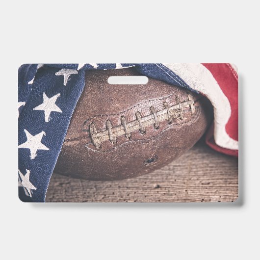 Vintage voetbal en vlag badge (Voorzijde)