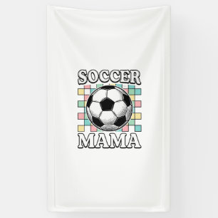 Vintage Voetbal Mama Gravure Shirt Ontwerp_1 Spandoek