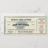 Vintage Voetbal Pas Bar Mitzvah Kaart (Voorkant)