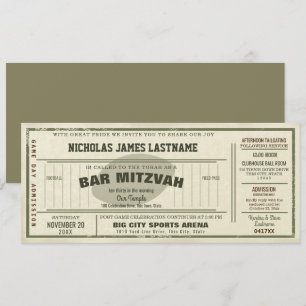 Vintage Voetbal Pas Bar Mitzvah Kaart