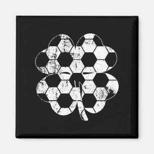 Vintage Voetbal St. Patrick's Day Shamrock Iers Co Magneet