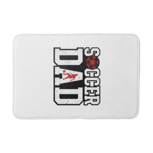 Vintage Voetbal Vader Gedistroyeerde Sport Typogra Badmat