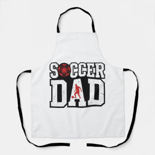 Vintage Voetbal Vader Gedistroyeerde Sport Typogra Schort