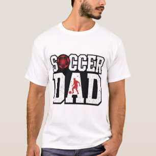 Vintage Voetbal Vader Gedistroyeerde Sport Typogra T-shirt
