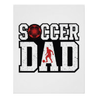 Vintage Voetbal Vader Versleten Sport Typography T