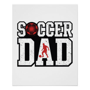 Vintage Voetbal Vader Versleten Sport Typography T Perfect Poster