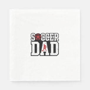 Vintage Voetbal Vader Versleten Sport Typography T Servet