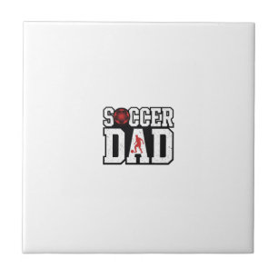 Vintage Voetbal Vader Versleten Sport Typography T Tegeltje