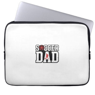 Vintage Voetbal Vader Vervallen Sport Typography T Laptop Sleeve