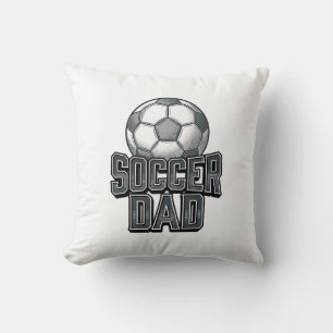 Vintage Voetbal Vader Vet Graveren Shirt Ontwerp_1 Kussen
