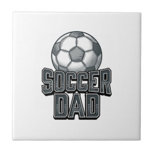 Vintage Voetbal Vader Vet Graveren Shirt Ontwerp_1 Tegeltje