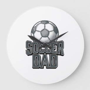 Vintage Voetbal Vader Vet Gravure Shirt Ontwerp_1 Grote Klok