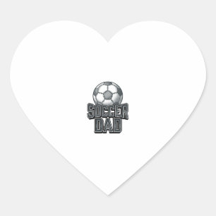 Vintage Voetbal Vader Vet Gravure Shirt Ontwerp_1 Hart Sticker
