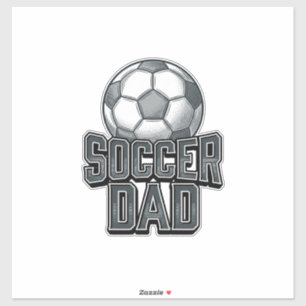 Vintage Voetbal Vader Vet Gravure Shirt Ontwerp_1 Sticker