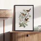 Vintage Vogel Botanisch Poster