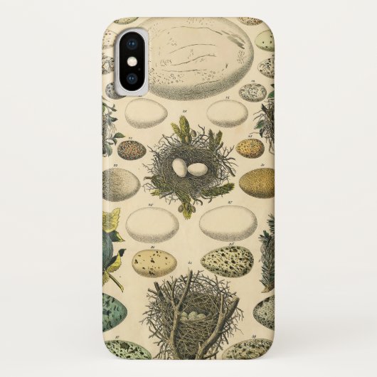 Vintage Vogel Ei Nest Kunst Schilderij Natuurlijke Case-Mate iPhone Case (Achterkant)