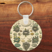Vintage Vogel Ei Nest Kunst Schilderij Natuurlijke Sleutelhanger (Voorkant)