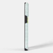 Vintage vogel limegroen fiets patroon Iphone 5 Hoesje (Rechterkant)