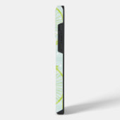 Vintage vogel limegroen fiets patroon Iphone 5 Hoesje (Linkerkant)