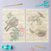 Vintage Vogel Serie Design 3 Tissuepapier (Craft)