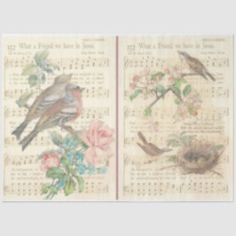 Vintage Vogel Serie Design 3 Tissuepapier