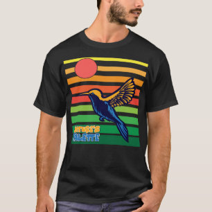 Vintage Vogelillustratie Kolibrie Kunst T-shirt