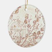 vintage vogelkooi keramisch ornament (Links)