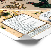 Vintage vogelkuikens en roosters poster (Hoek)