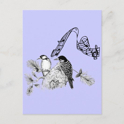 Vintage Vogels Briefkaart (Voorkant)