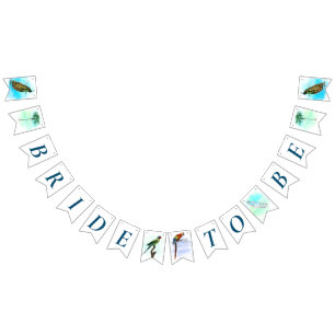 Vintage vogels bruiloftsfeest vlaggenlijn banner