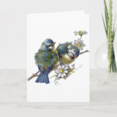 Vintage Vogels, Duitse Verjaardag Kaart (Voorkant)