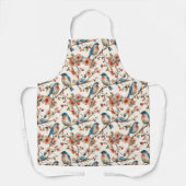 Vintage Vogels en Bloemen  Schort (Voorkant)