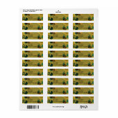 vintage vogels en bloemendesign etiket (Full Sheet)