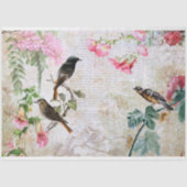 Vintage vogels en vlinderephemera ontkoppeling tissuepapier (Voorkant)