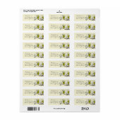 Vintage vogels geel & grijs labels vilt (Full Sheet)