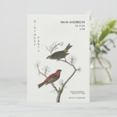 Vintage vogels kunst Japanse stijl verjaardag Kaart (Staand voorkant)