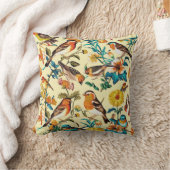 Vintage Vogels Kussen (Deken)