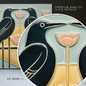 Vintage vogels Mackintosh Art Deco Nouveau decor Tegeltje