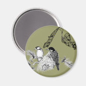 Vintage Vogels Magneet (Voorkant / Achterkant)