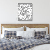 Vintage vogels met vlinders en sterren canvas afdruk (Insitu (Slaapkamer))
