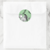 Vintage Vogels Ronde Sticker (Tas)
